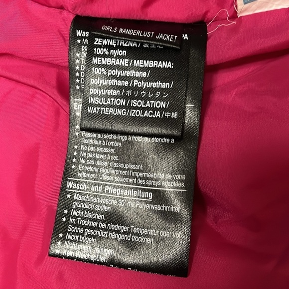 Burton Wanderlust Ski Snowboard Jacket Girls XL Lt. Green Geo Hooded Pink Parka - Picture 4 of 16